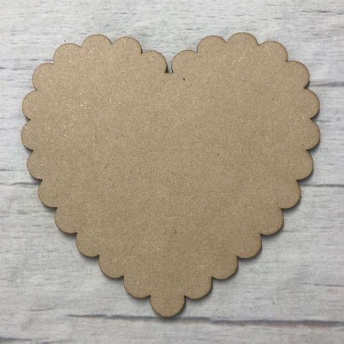 Heart scalloped mdf - 4,