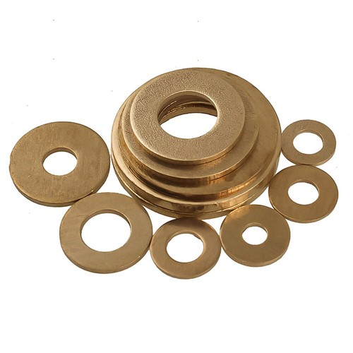 Solid brass thick flat - brass, washers