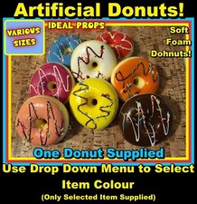 Artificial Prop Donuts - Shop, Film & Theatre Props (Select Item - One Supplied)