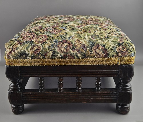 Antique wooden footstool - wooden,