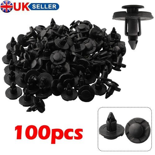 100x 8mm plastic - 8mm, rivet