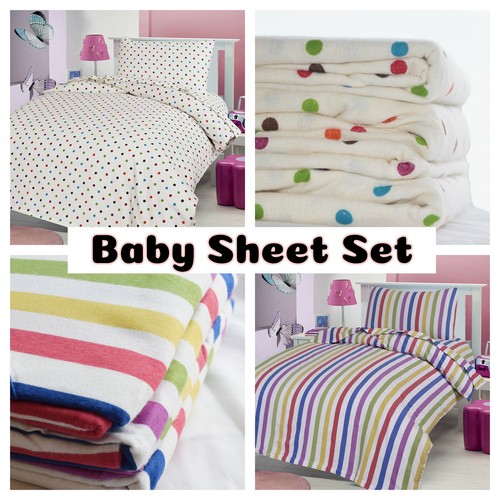 Polka dot candy stripe sheet - dot,