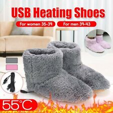 Winter USB Warmer Foot Shoe Plush Warm Electric Slipper Feet Heated Washable New