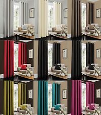 Eyelet Ring Top Thermal Blackout Curtains Pair Ready made with 2 FREE  Tie Back