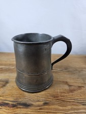 VINTAGE GASKELL CHAMBERS PEWTER PINT TANKARD PUB MEASURE GR VI 1936-1952