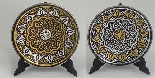 Damascene gold silver star - gold, /