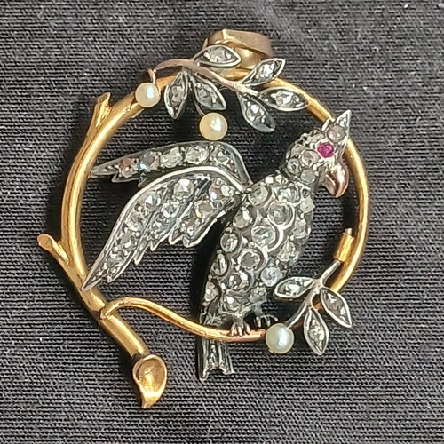 18ct victorian bird pendant - bird,
