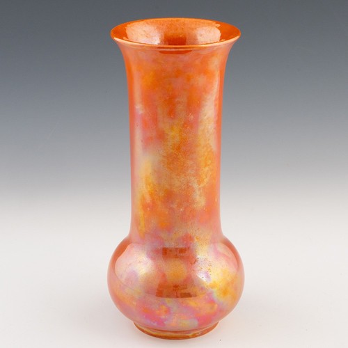 Ruskin pottery orange lustre - orange,