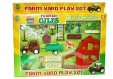 Childrens Toy Small Farm Yard 19 Pcs Kids Toddler Play Set Animals Fences