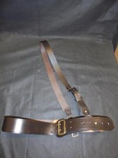 NEW British Army Officer's BROWN FEMALE Leather Sam Browne Belt Sizes 27" to 45"