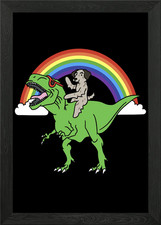 Irish Wolfhound T Rex Framed