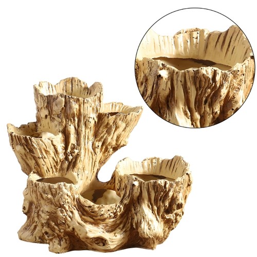 Tree root look resin pot - tree,