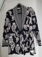 Lovely Odd Molly black and white 100% cotton cardigan in Size 2.