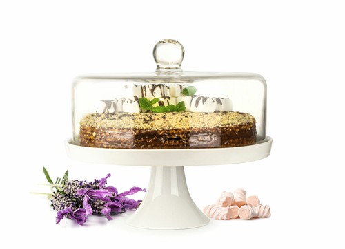 Glass dome cake - glass, cheese