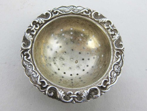 Sterling silver tea strainer - tea,