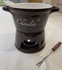 Chocolate Cheese Fondue Pot Set,Ceramic Cheese Melting Pot,Porcelain Melting Pot