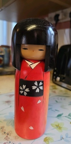 Usaburo kokeshi doll carved - usaburo,