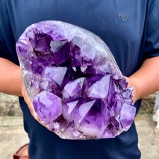 7.2LB Natural Brazilian Amethyst Crystal Point Stone Cluster Quartz Druzy Geode