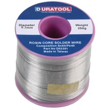 60/40 Tin lead Solder Wire Rosin Soldering Flux 0.7mm Low Melting 190°C 250g 