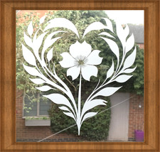 ETCHED GLASS VINYL FLOWER