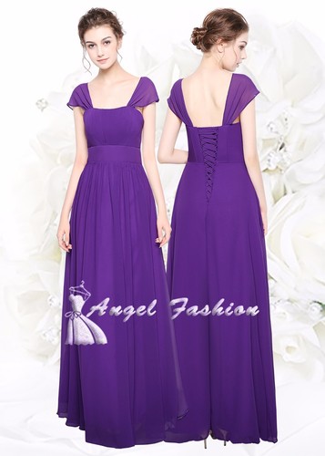 Chiffon scoop neck floor