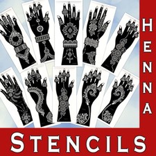 Henna Mandala Stencil Tattoo Template Hand Ornament Temporary Body Art Eid Lace