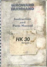 Howard Farmhand Harrovator HK30 Powervator Rotavator Operators & Parts Manual