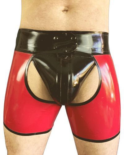 Mens latex chap shorts - chap,