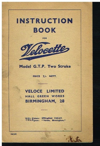 Velocette model gtp 200cc - gtp,