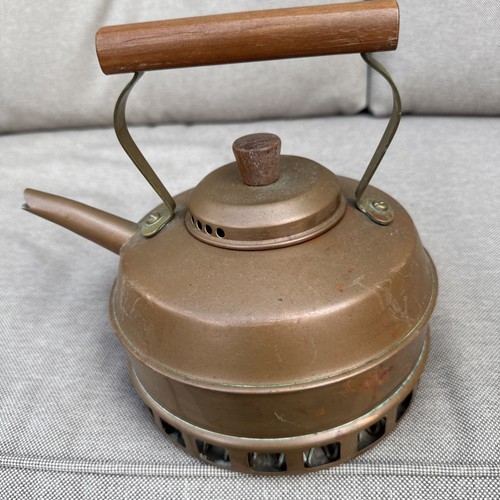 Vintage copper brass kettle - copper,