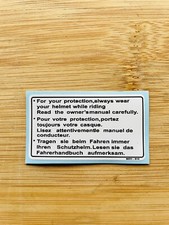 Honda CBF 500 Sticker Warning