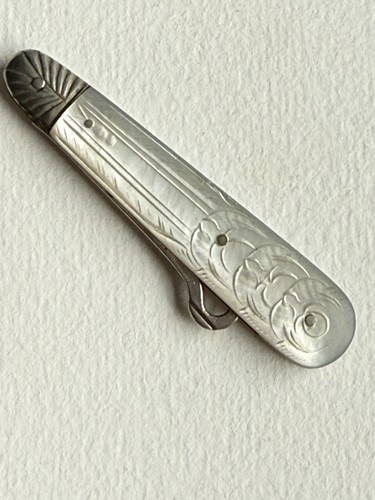 Antique silver mother pearl - of,