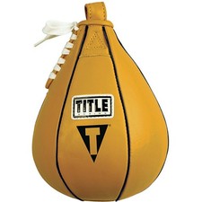 Title Boxing Leather Speed Bag - XS - Yellow - (5" x 8")