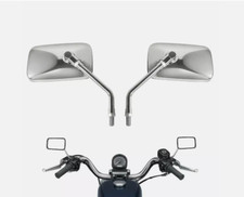 A Pair MOTORCYCLE REAR VIEW MIRRORS LONG STEM FOR HONDA SUZUKI KAWASAKI 10MM 