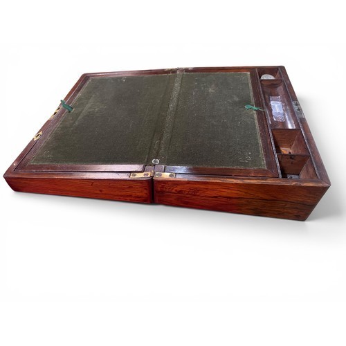 Victorian walnut writing slope - victorian,