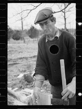 Splitting Shingles,Froe,Maul,Coalins Project,Farm,Kentucky,KY,FSA,1936,Mydans,11