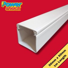 50mm X 50mm / 2"x2" PVC Trunking - 1m Length, Univolt Maxi, Heavy Duty - MAK 50