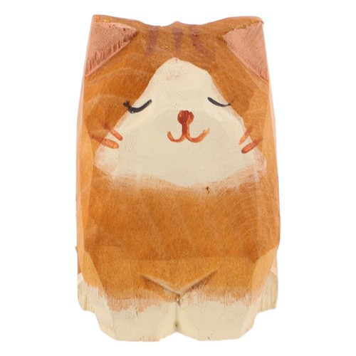 Lucky cat statue - statue, wooden