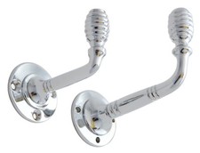 Chrome Beehive Coat Hook -