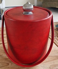 Red Faux Leather Ice BUCKET