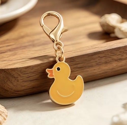 Rubber duck charm keyring - charm, cute
