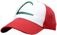 UK Seller Pokemon Ash Ketchum Cap Embroidered Hat One Size White/Red Unisex Hat
