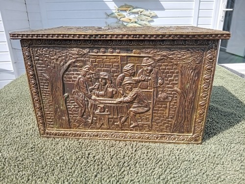 Brass log box - box,, vintage