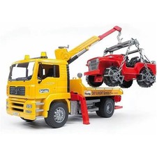 Bruder Man Tga Tow Truck With Off Road Vehicle