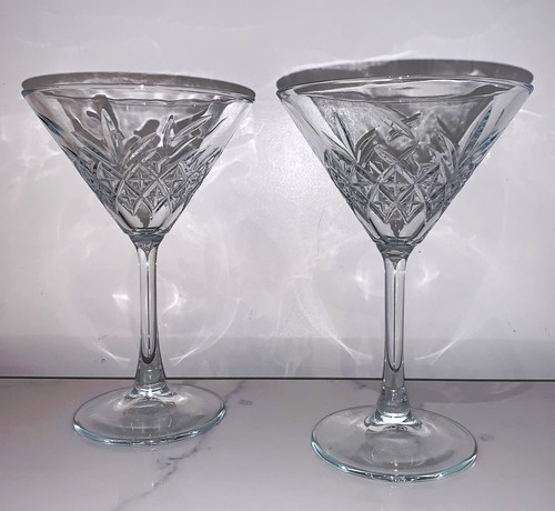 2pc clear etched - cut, glass