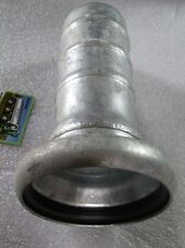 4" Bauer female coupling hose tail end piece slurry tanker galvanised c/w o-ring