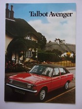 TALBOT AVENGER orig 1980 UK Mkt Sales Brochure - 1300 1600 Saloon Estate