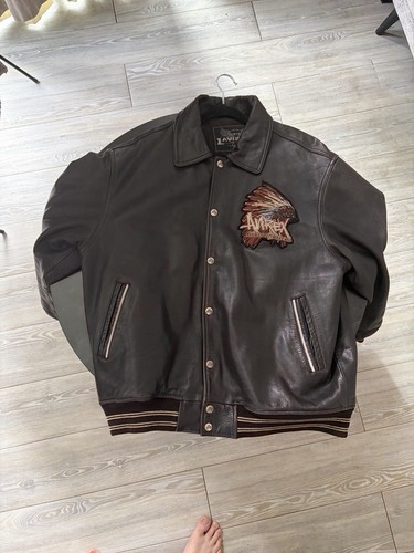 Avirex men leather jacket - avirex,