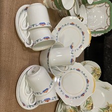 Shelley Yellow Line Tea For Four Set