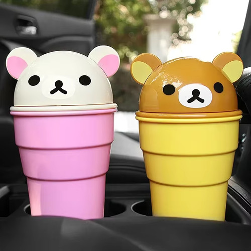 Cute bear car trash can - cute,